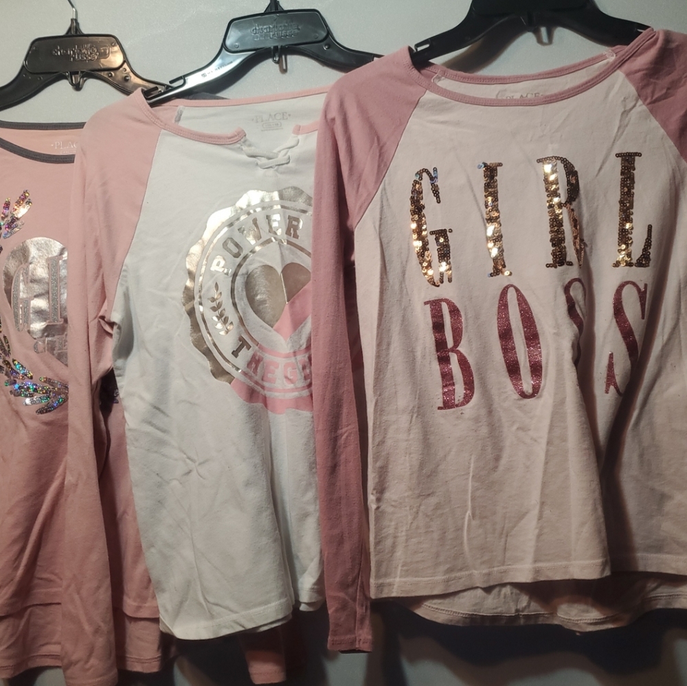 Girls Long Sleeve T-Shirt Lot Of 3 *PLACE * Sz XXL 16 Children's Place